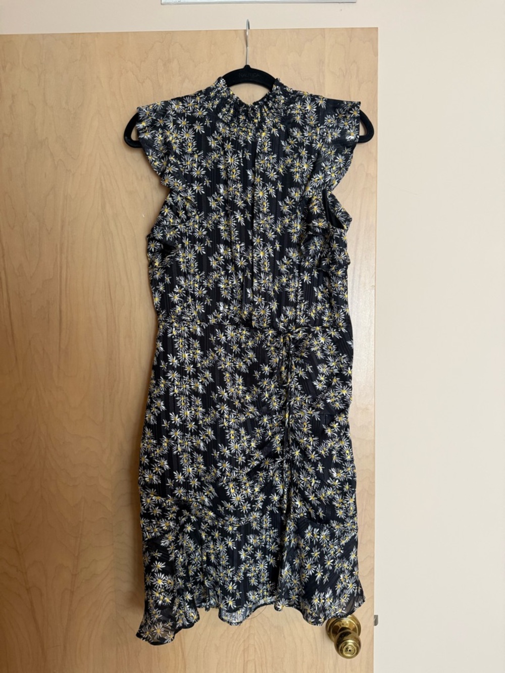Sam Edelman Dress Floral Ruffle Chiffon Mini Dress Women's Size 6